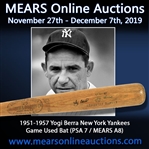 1951-57 Yogi Berra New York Yankees Signed H&B Louisville Slugger Professional Model Game Used Bat (MEARS A8 & PSA/DNA GU7 & JSA)