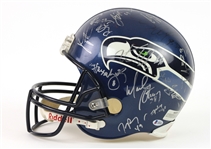 2005 Seattle Seahawks Super Bowl XL Team Signed Full Size Display Helmet w/ 36 Signatures Including Shaun Alexander, Lofa Tatupu, Matt Hasselbeck & More (Beckett Authentication)