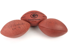 1990s Football Collection - Lot of 3 w/ Green Bay Packers 1995-96 NFC Central Champs + Ted Hendricks & Mark Chmura Signed (JSA)