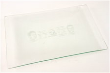 1967 Curly Lambeau Vince Lombardi Green Bay Packers 9.5" x 15.75" Glass Candy Dish