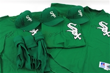 1998 Brian Simmons Chris Snopek Robert Machado Chicago White Sox St. Patrickss Day Game Worn Collection - Lot of 9 w/ Signed Jerseys, Signed Caps & Stirrups (MEARS LOA/JSA)