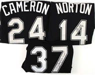 1995-99 Chicago White Sox Batting Pracitce Jerseys - Lot of 3 w/ Mike Cameron, James Baldwin Signed & Greg Norton Signed (MEARS LOA/JSA)