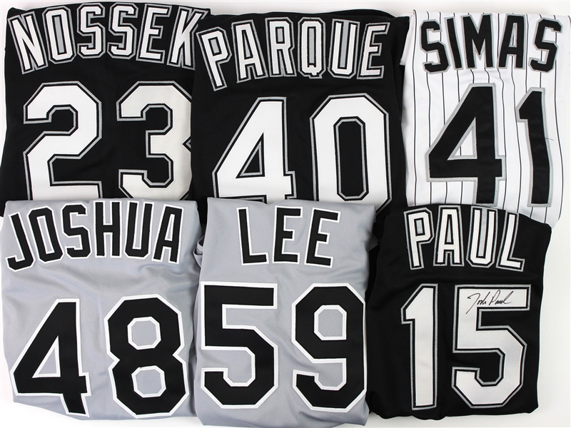 2000 Chicago White Sox Game Worn Jerseys - Lot of 6 w/ Man Soo Lee Signed, Josh Paul Signed, Von Joshua & More (MEARS LOA/JSA)