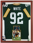 1990s Reggie White Green Bay Packers 33" x 43" Framed Signed Jersey Display (JSA)
