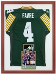 1990s Brett Favre Green Bay Packers 33" x 43" Framed Signed Jersey Display (JSA)