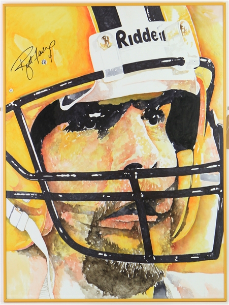 2004 Brett Favre Green Bay Packers 30" x 40" Framed Signed Lithograph (JSA)