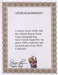 1996-2007 Andruw Jones Atlanta Braves Signed Equipment Bag (MEARS LOA/JSA/Player LOA)