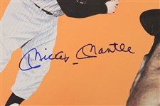 1990 Mickey Mantle New York Yankees Signed 24 x 36 Baseball Cardstock Poster (JSA)
