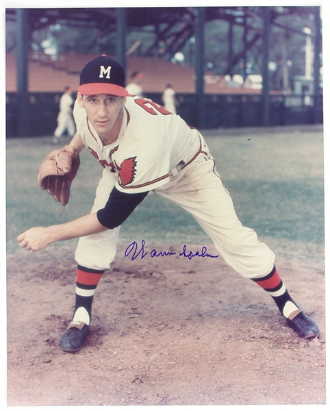 1990s Warren Spahn Milwaukee Braves Signed 16" x 20" Photo (JSA)