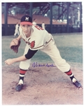 1990s Warren Spahn Milwaukee Braves Signed 16" x 20" Photo (JSA)