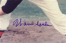 1990's Warren Spahn Milwaukee Braves Signed 16 x 20 Photo (JSA)