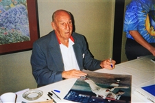 1990's Warren Spahn Milwaukee Braves Signed 16 x 20 Photo (JSA)