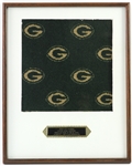 1967 Green Bay Packers 16.5" x 20.5" Framed Locker Room Carpet Section (MEARS LOA)
