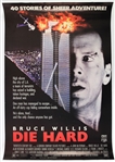 1989 Die Hard Bruce Willis 25.5" x 38" CBS Fox Video Movie Poster