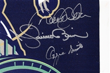 2002 Multi Signed Miller Park 23 x 35.5 All Star Game Stadium Banner w/ 9 Signatures Including Derek Jeter, Mariano Rivera, Frank Robinson & More (MEARS LOA/JSA/MLB Hologram) 