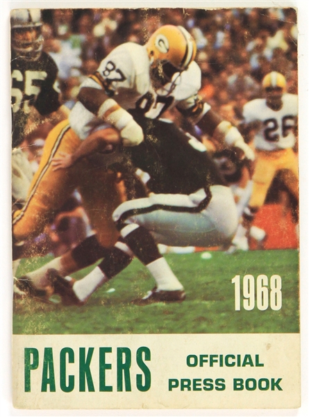 1968 Green Bay Packers Team Signed Official Press Book w/ 39 Signatures Including Bart Starr, Ray Nitschke, Jerry Kramer & More (JSA)