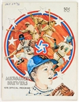 1976 Hank Aaron Milwaukee Brewers County Stadium Career HR #754 Scored Game Program