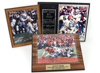 1990s Johnny Unitas Ken Stabler Steve Young Signed Display/Framed Photo Collection - Lot of 3