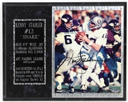1990's Johnny Unitas Ken Stabler Steve Young Signed Display/Framed Photo Collection - Lot of 3