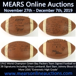 1962 World Champion Green Bay Packers Team Signed Football w/ 38 Signatures Including Vince Lombardi, Bart Starr, Johnny Blood & More (JSA) "Extremely High Grade"