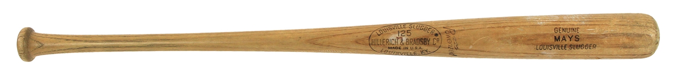 1965 Willie Mays San Francisco Giants H&B Louisville Slugger Professional Model Game Used Bat (MEARS A8) Gifted by Mays to Union Boss