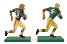 1960's Jim Brown Paul Hornung 7.75 Green Base Hartland Statue Rushing Figures