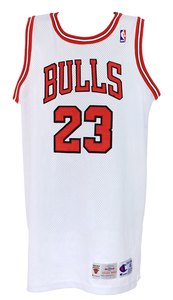 1995-96 Michael Jordan Chicago Bulls Pro Cut Home Jersey (MEARS LOA)
