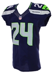 2013 Marshawn Lynch Seattle Seahawks Game Worn Home Jersey (MEARS A5) Super Bowl XLVIII Season