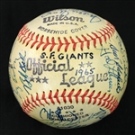 1965 San Francisco Giants Team Signed Baseball w/ 29 Signatures Including Willie Mays, Juan Marichal, Warren Spahn & More (JSA)