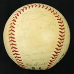 1965 New York Mets Team Signed ONL Giles Baseball w/ 28 Signatures Including Casey Stengel, Yogi Berra, Tug McGraw & More (*Full JSA Letter*)