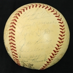 1965 New York Mets Team Signed ONL Giles Baseball w/ 28 Signatures Including Casey Stengel, Yogi Berra, Tug McGraw & More (*Full JSA Letter*)
