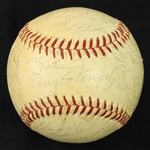 1965 New York Mets Team Signed ONL Giles Baseball w/ 28 Signatures Including Casey Stengel, Yogi Berra, Tug McGraw & More (*Full JSA Letter*)