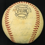 1965 New York Mets Team Signed ONL Giles Baseball w/ 28 Signatures Including Casey Stengel, Yogi Berra, Tug McGraw & More (*Full JSA Letter*)
