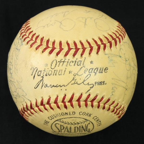 1963 Cincinnati Reds Team Signed ONL Giles Baseball w/ 26 Signatures Including Pete Rose Rookie Season, Frank Robinson, Joe Nuxhall & More (*Full JSA Letter*)