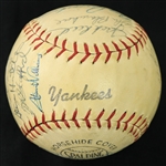 1963 New York Yankees Team Signed Baseball w/ 23 Signatures Including Yogi Berra, Whitey Ford, Elston Howard & More (JSA)