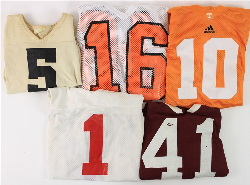 1960s-2000s College Football Game Worn Jersey Collection - Lot of 8 (MEARS LOA) 