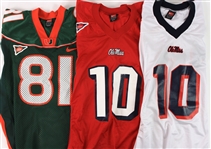 1970's-2000's College Football Game Worn Jersey Collection - Lot of 8 (MEARS LOA)