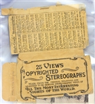 1914-18 WWI 3.25" x 7" Stereograph Photo Cards - Set of 25 w/ Original Wrapper