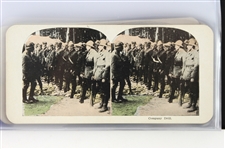 1914-18 WWI 3.25 x 7 Stereograph Photo Cards - Set of 25 w/ Original Wrapper