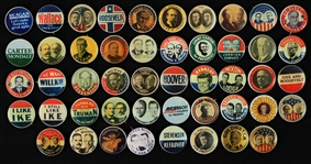 1980s Political 3/4" Pinback Button Collection - Lot of 48