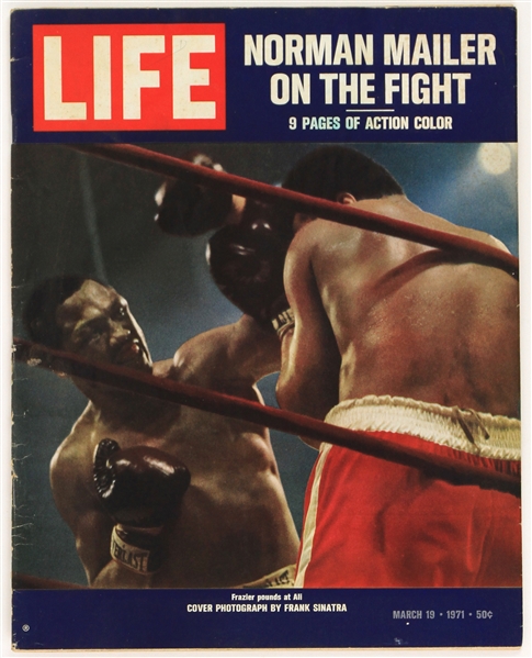 1971 (March 19) Life Magazine w/ Muhammad Ali vs Joe Frazier Cover Photo Snapped by Frank Sinatra