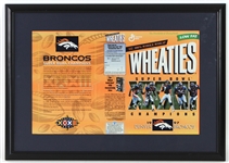 1997 Denver Broncos Super Bowl Champions 20 x 29 Framed Wheaties Box