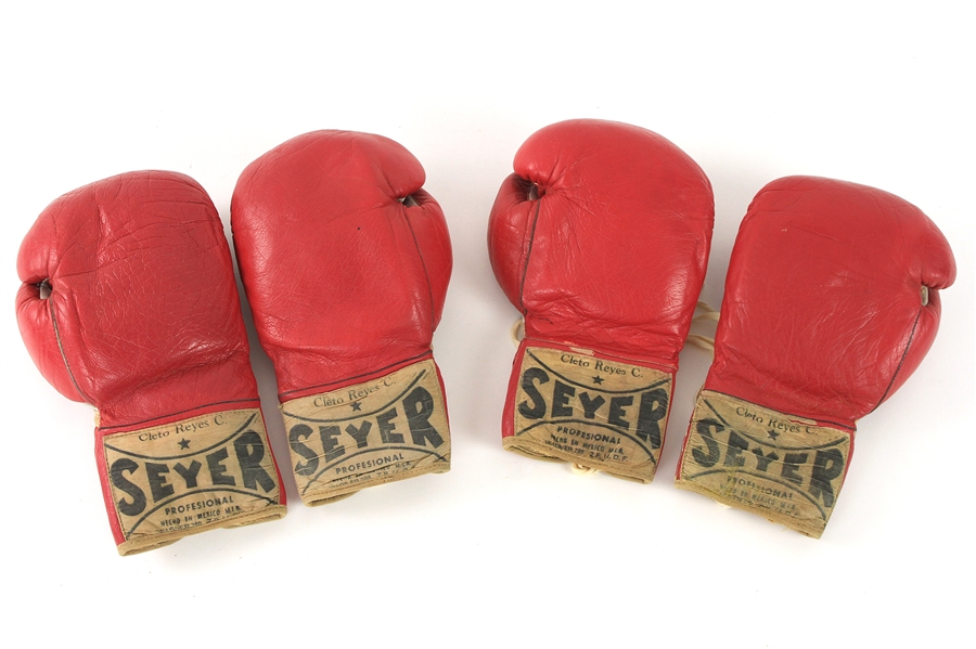 1973 Muhammad Ali vs Ken Norton World Championship Fight Worn Gloves (both fighters sets)