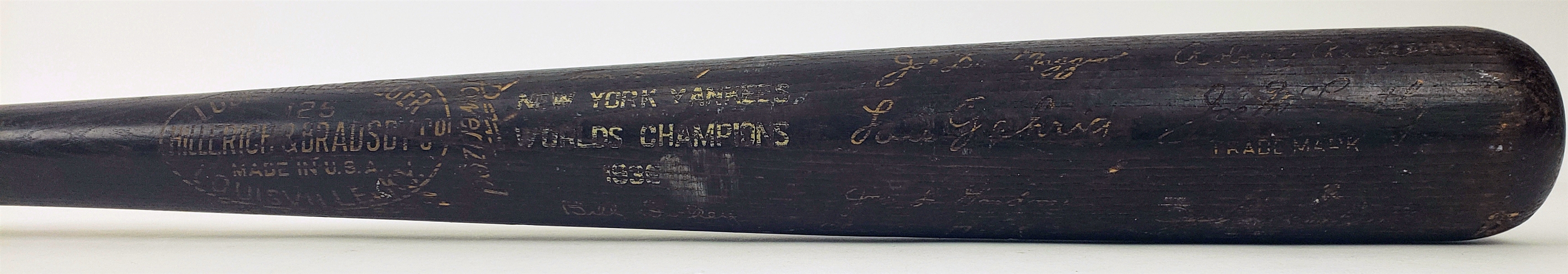 1938 New York Yankees World Series Black Bat