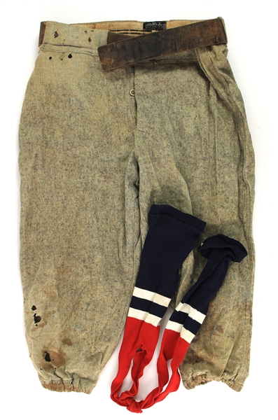 1920s Stall & Dean Game Worn Flannel Baseball Uniform Pants (MEARS LOA)