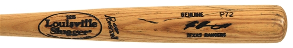 1991-97 Ivan Rodriguez Texas Rangers Louisville Slugger Professional Model Bat (MEARS A6)