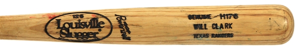 1994-97 Will Clark Texas Rangers Louisville Slugger Professional Model Game Used Bat (MEARS A7)