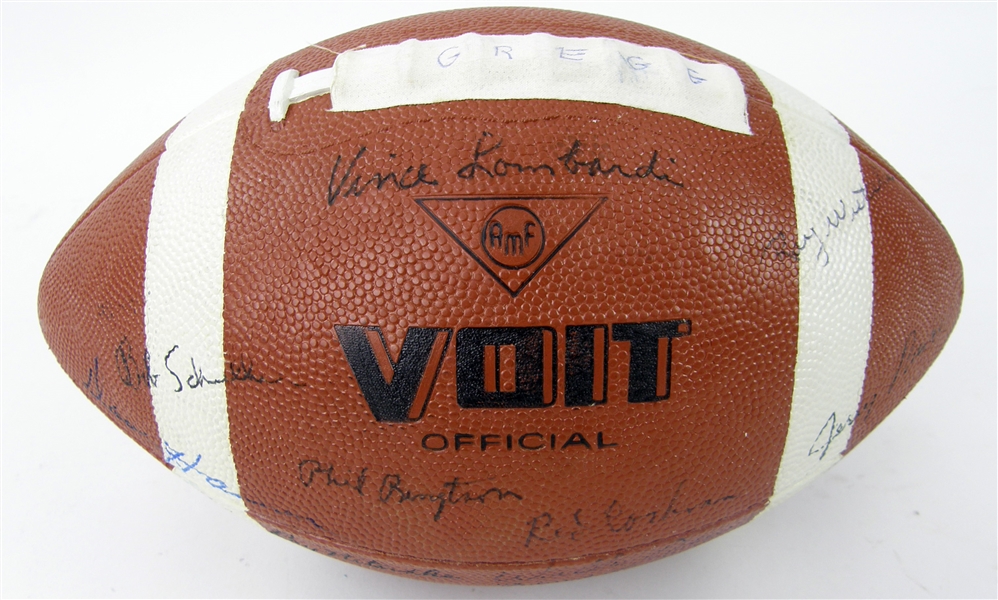 1966 Forrest Greggs Personal Super Bowl 1 Green Bay Packers World Champion Team Signed Football w/ 45+ Signatures w/ Vince Lombardi, Ray Nitschke, Jim Taylor & More (JSA)