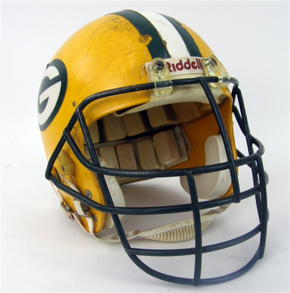 1984-91 Keith Uecker Green Bay Packers Signed Game Worn Helmet (MEARS LOA/JSA)