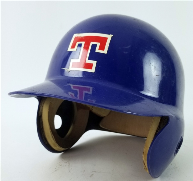1986-87 Greg Harris Texas Rangers Batting Helmet (MEARS LOA)